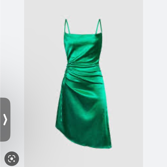 micas Dresses Micas Green Satin Slip Dress Poshmark